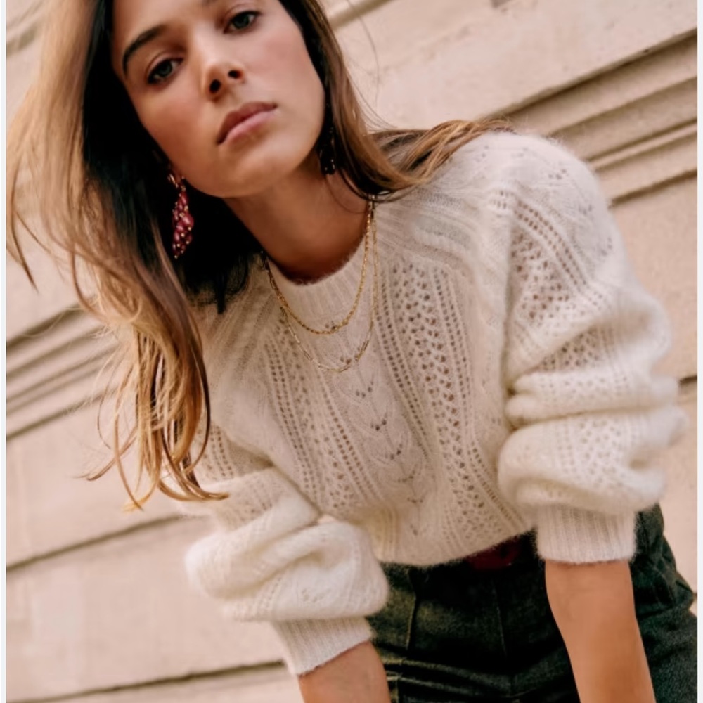 Sezane Scarlet Jumper knit crochet sweater